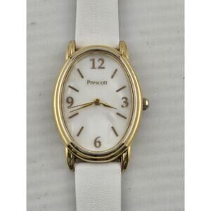 Prescott Ladies Mint Condition Quartz Movement New Battery Runs Great MOP Dial